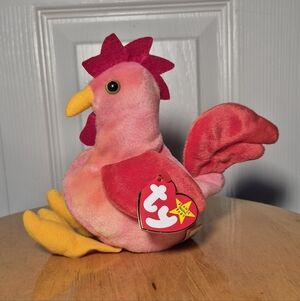 Ty Strut The Rooster Beanie Baby Plush Vintage 1996
